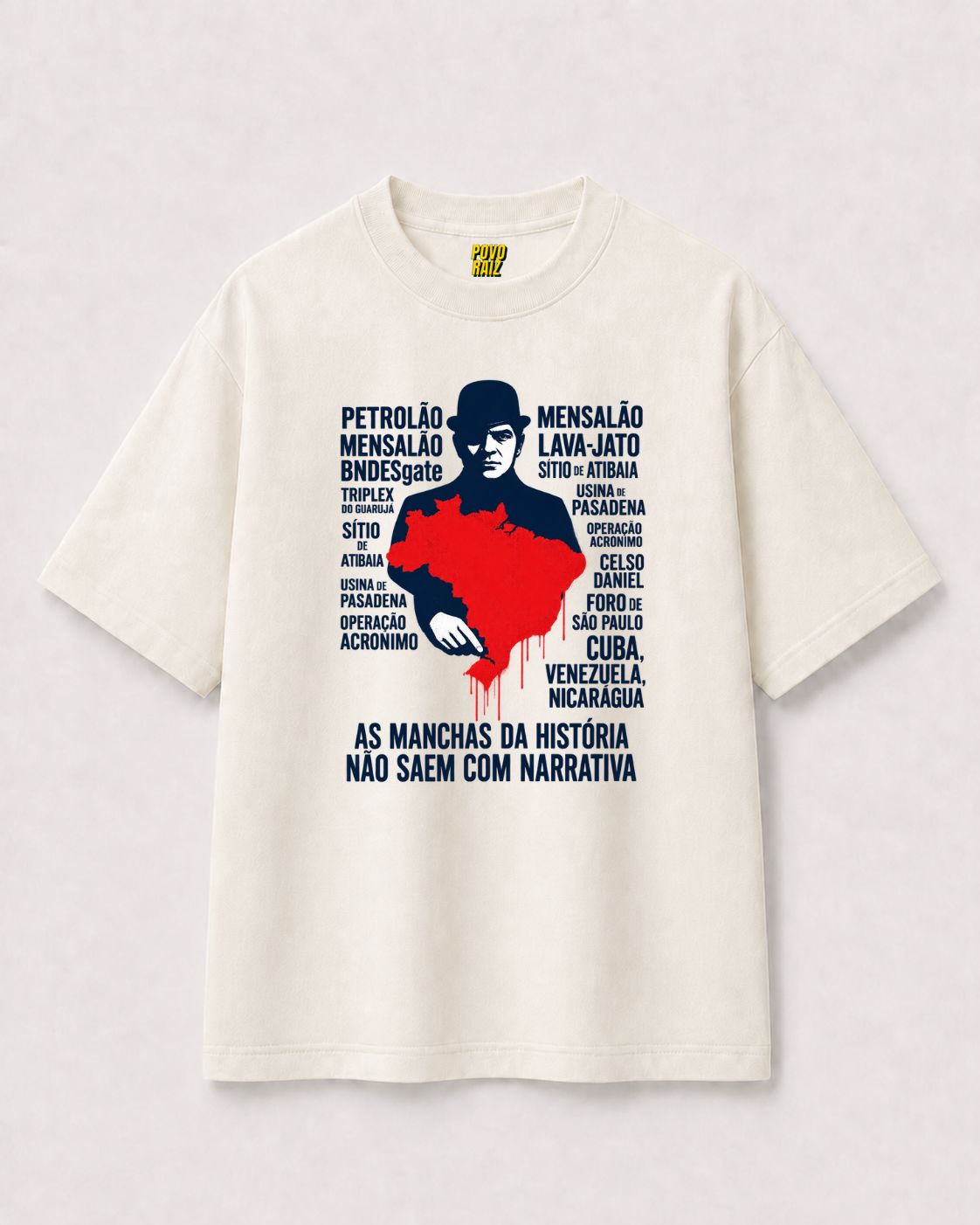 CAMISETA OVERSIZED "MANCHAS DA HISTÓRIA"