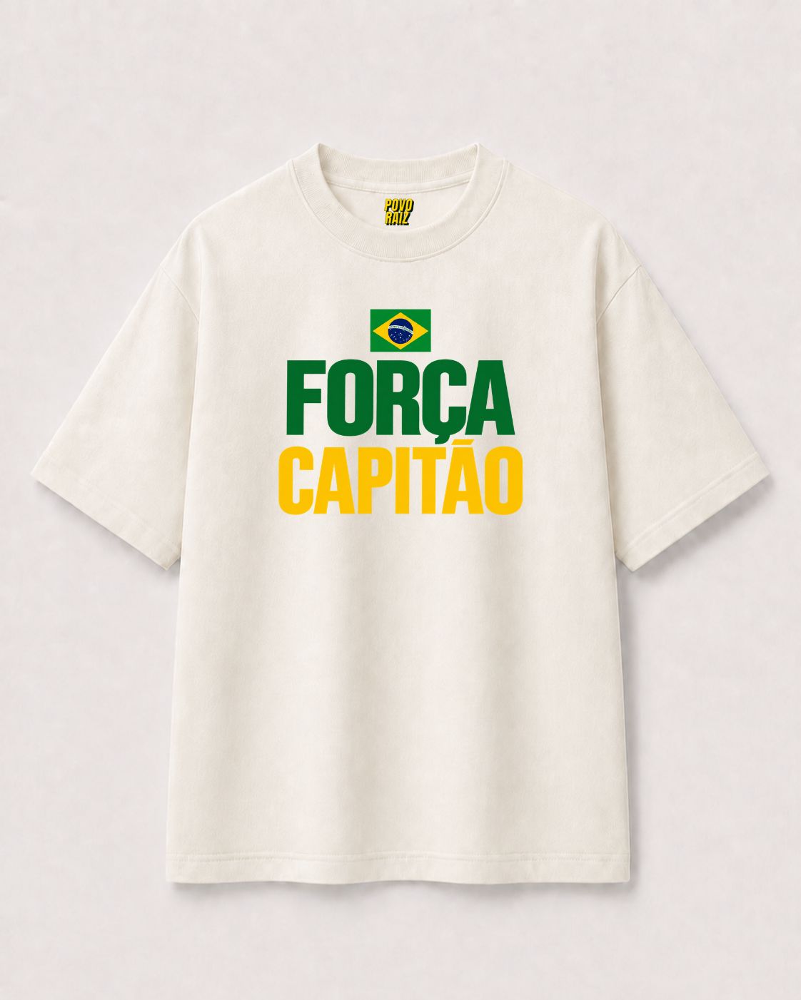 CAMISETA OVERSIZED "FORÇA CAPITÃO"