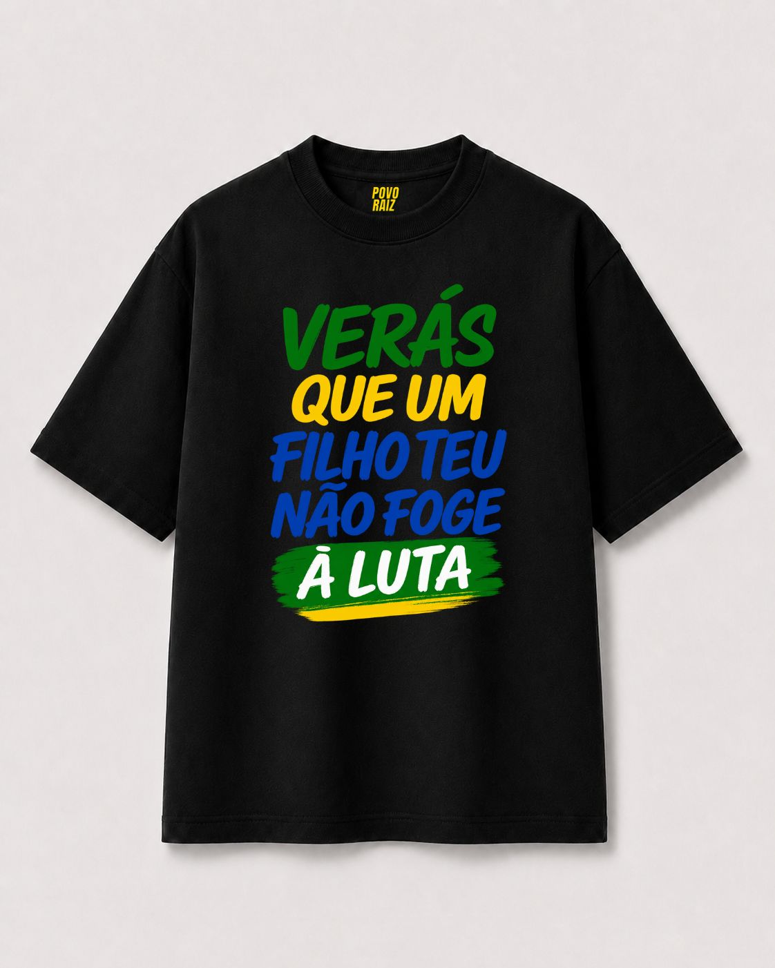 CAMISETA OVERSIZED "FILHO TEU NÃO FOGE"