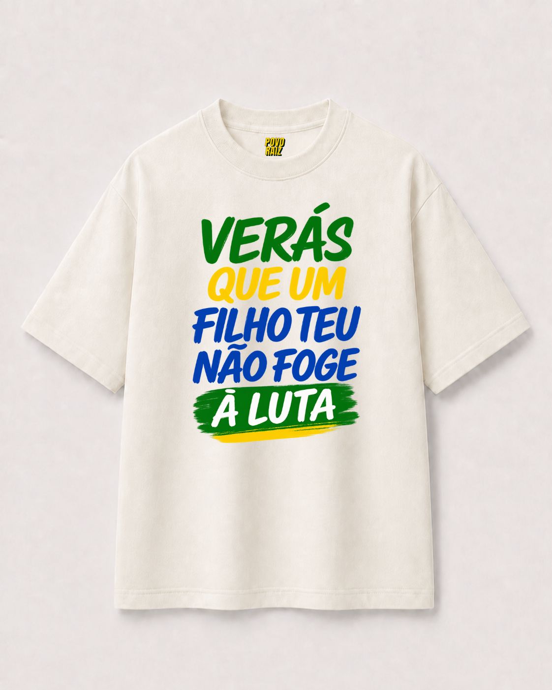 CAMISETA OVERSIZED "FILHO TEU NÃO FOGE"