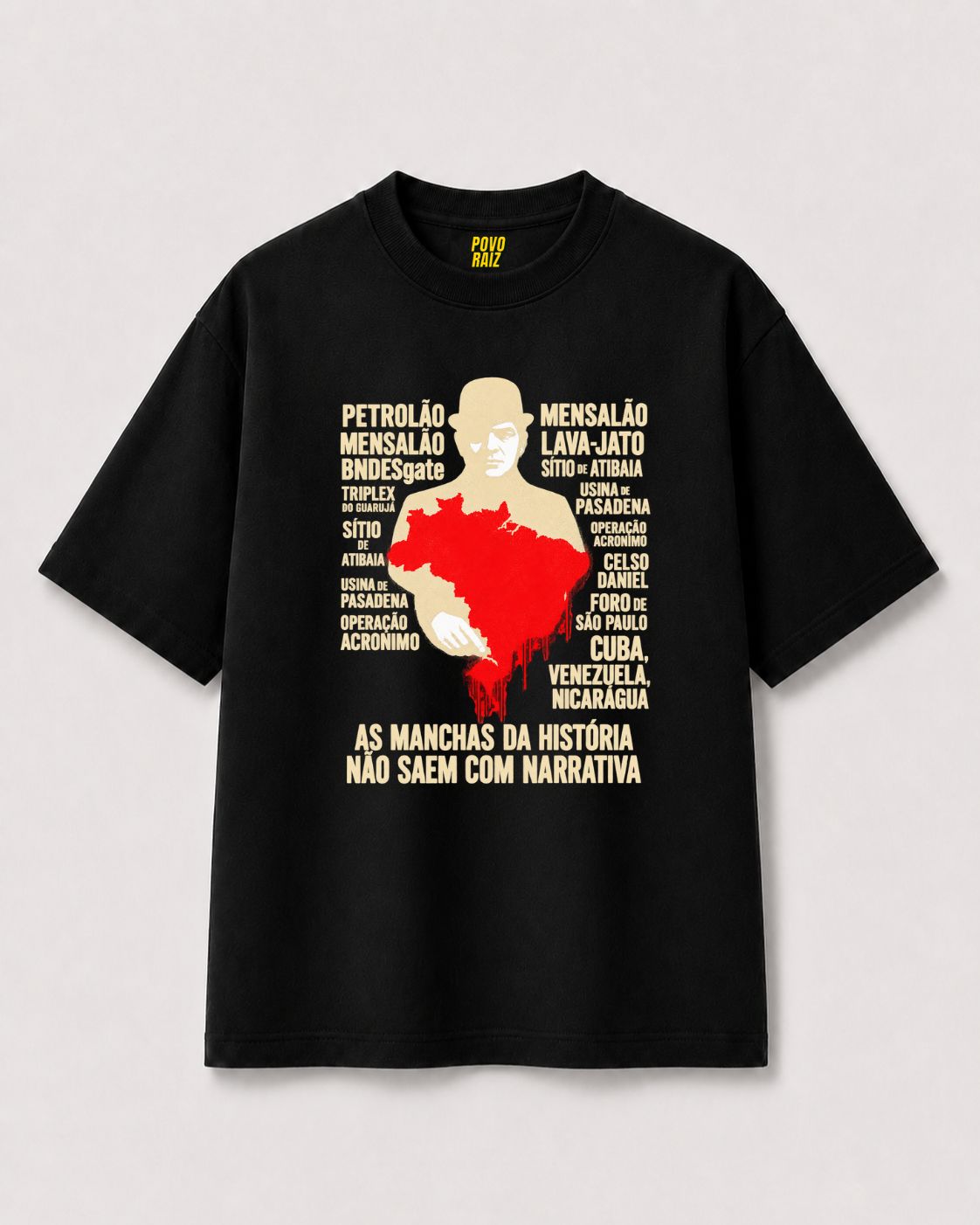 CAMISETA OVERSIZED "MANCHAS DA HISTÓRIA"