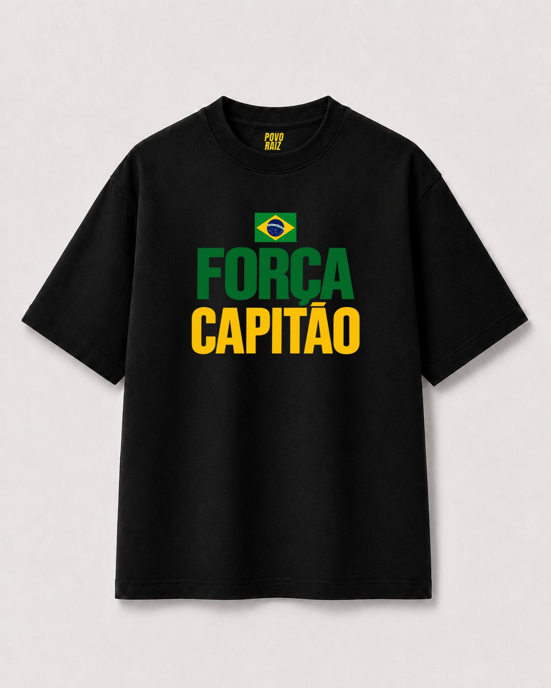 CAMISETA OVERSIZED "FORÇA CAPITÃO"